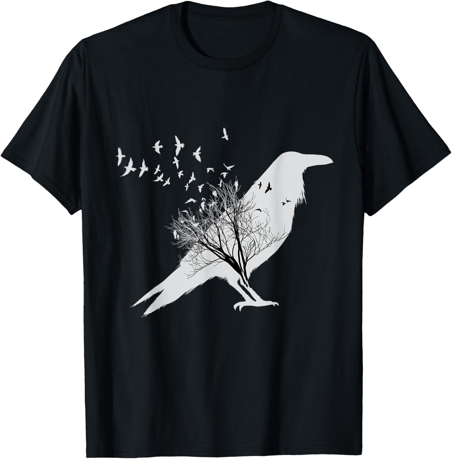Black Crow Bird T-Shirt - T-Shirt | Black