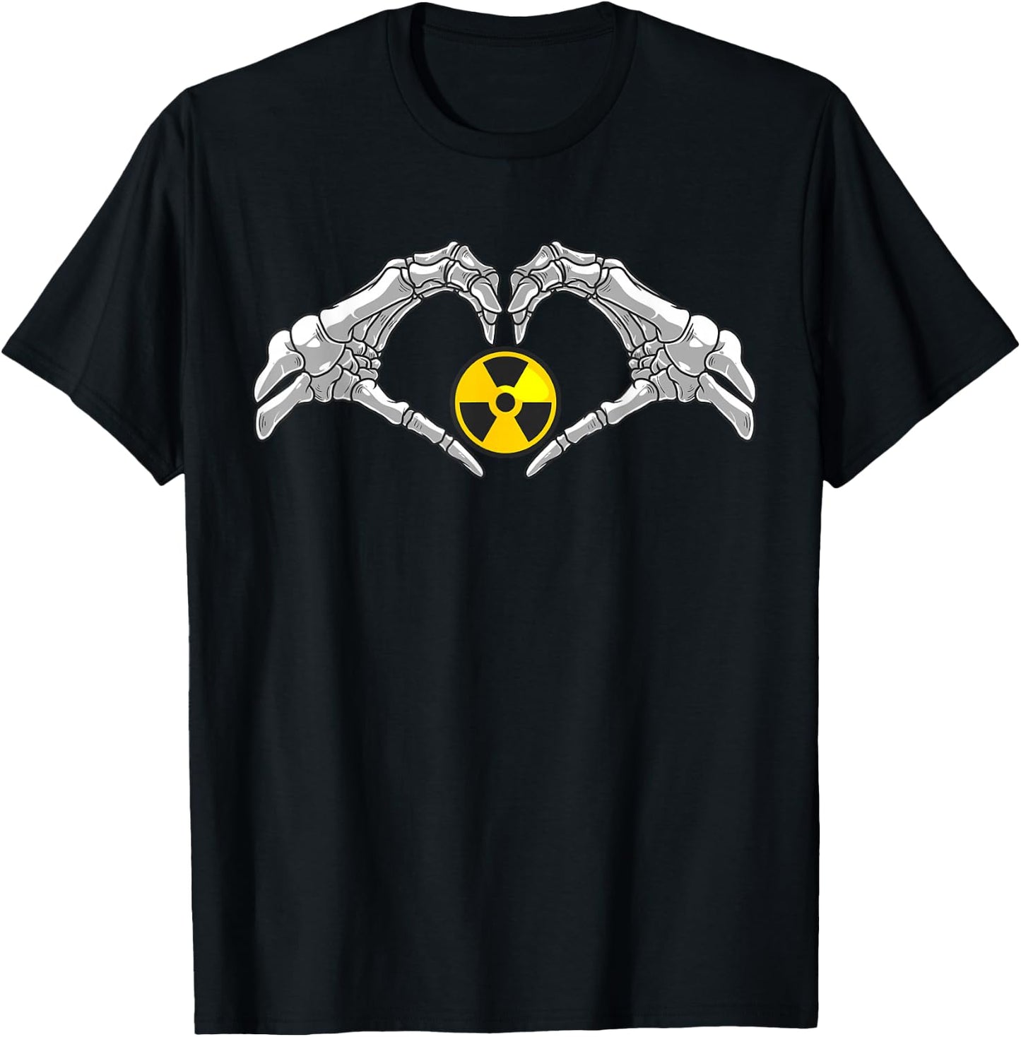 Funny Radioactive Gift Cool Nuclear Biohazard Logo T-Shirt - T-Shirt | Black