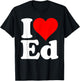 I Love Heart ED Name T-Shirt - T-Shirt | Black