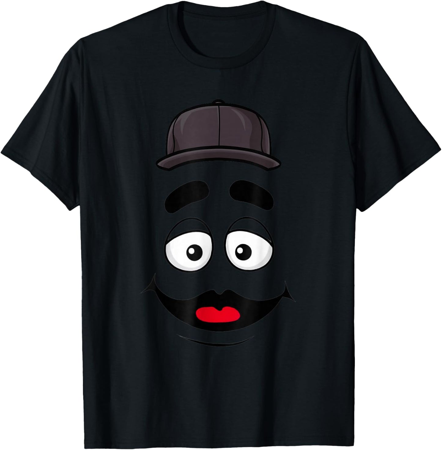 Funny Grimace Face For Halloween Costume T-Shirt - T-Shirt | Black