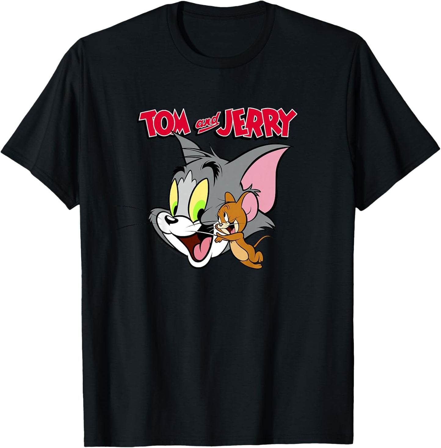 Kids Tom And Jerry Simple Portrait Logo T-Shirt - T-Shirt | Black