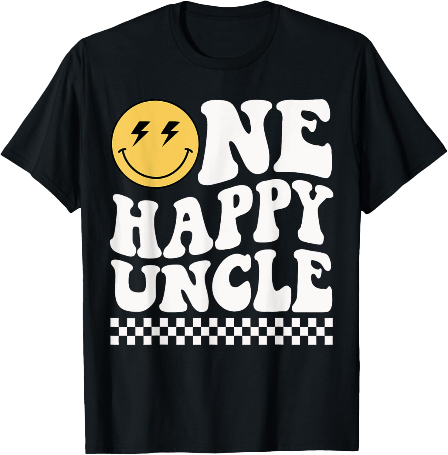 One Happy Dude Uncle] 1st Birthday Family Matching T-Shirt - T-Shirt | Black