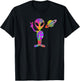 Alien Hippie Saturn Silhouette I Aliens UFO Roswell Tie Dye T-Shirt - T-Shirt | Black