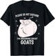 Goat Sleeping Shirt PJ Top I'm Dreaming About Goats T-Shirt - T-Shirt | Black