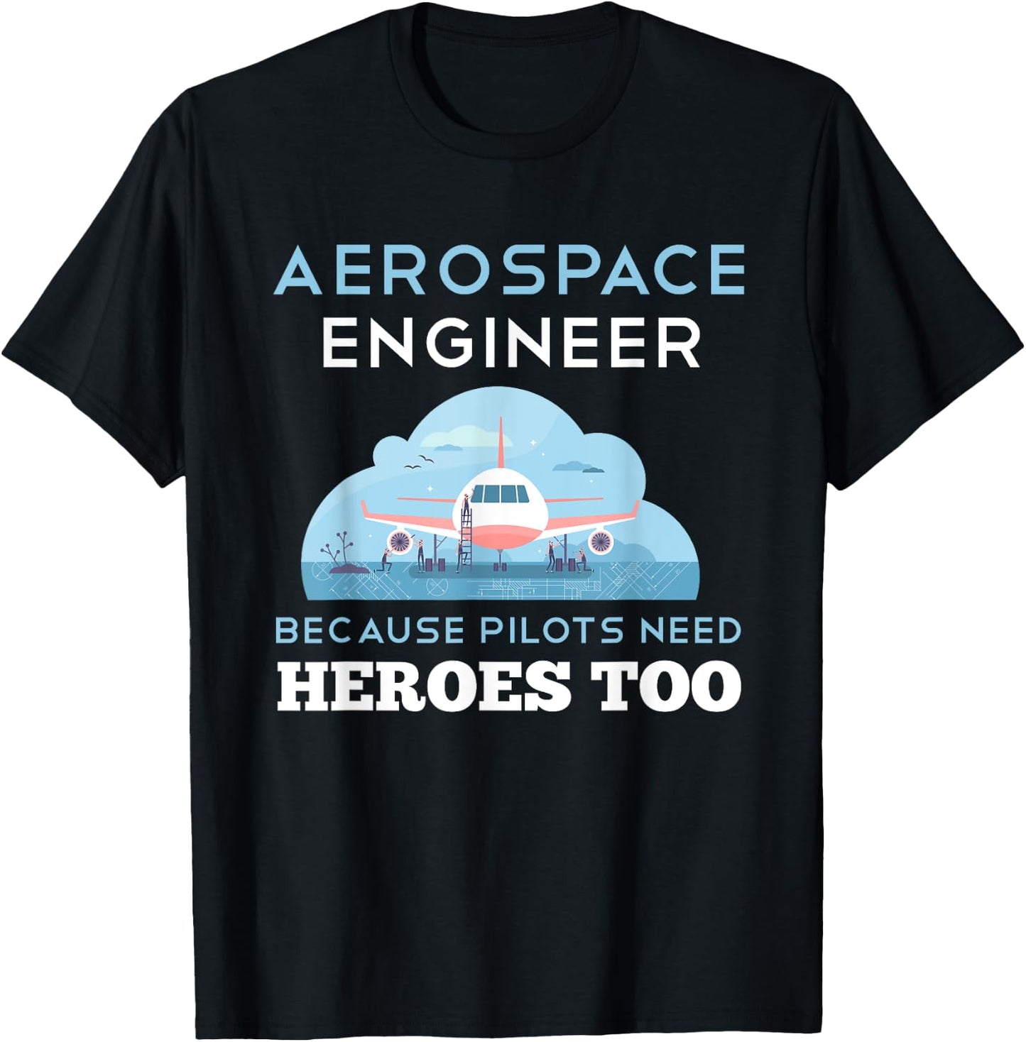 Aerospace Engineer Shirt Funny Aerospace Engineering Gift T-Shirt - T-Shirt | Black