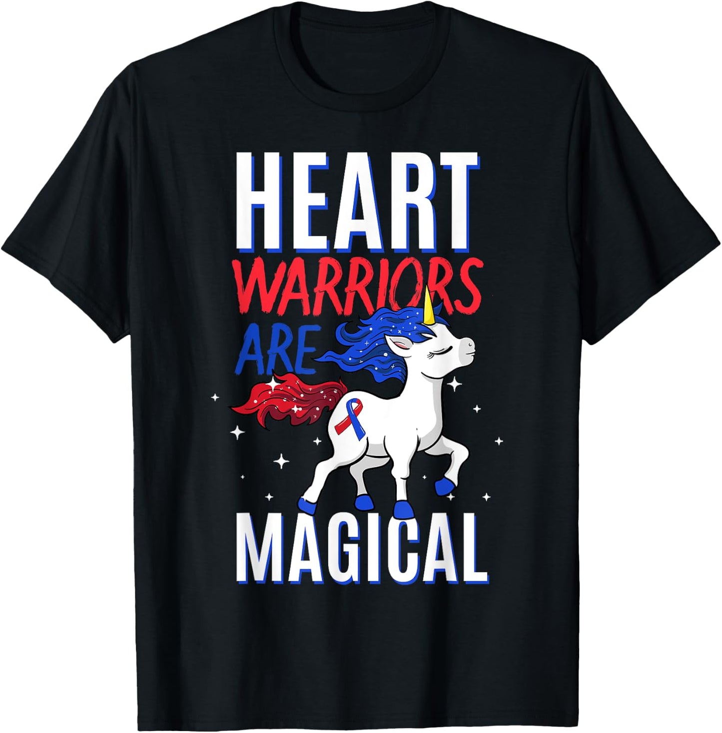 Heart Warriors Are Magical Congenital Heart Disease T-Shirt - T-Shirt | Black