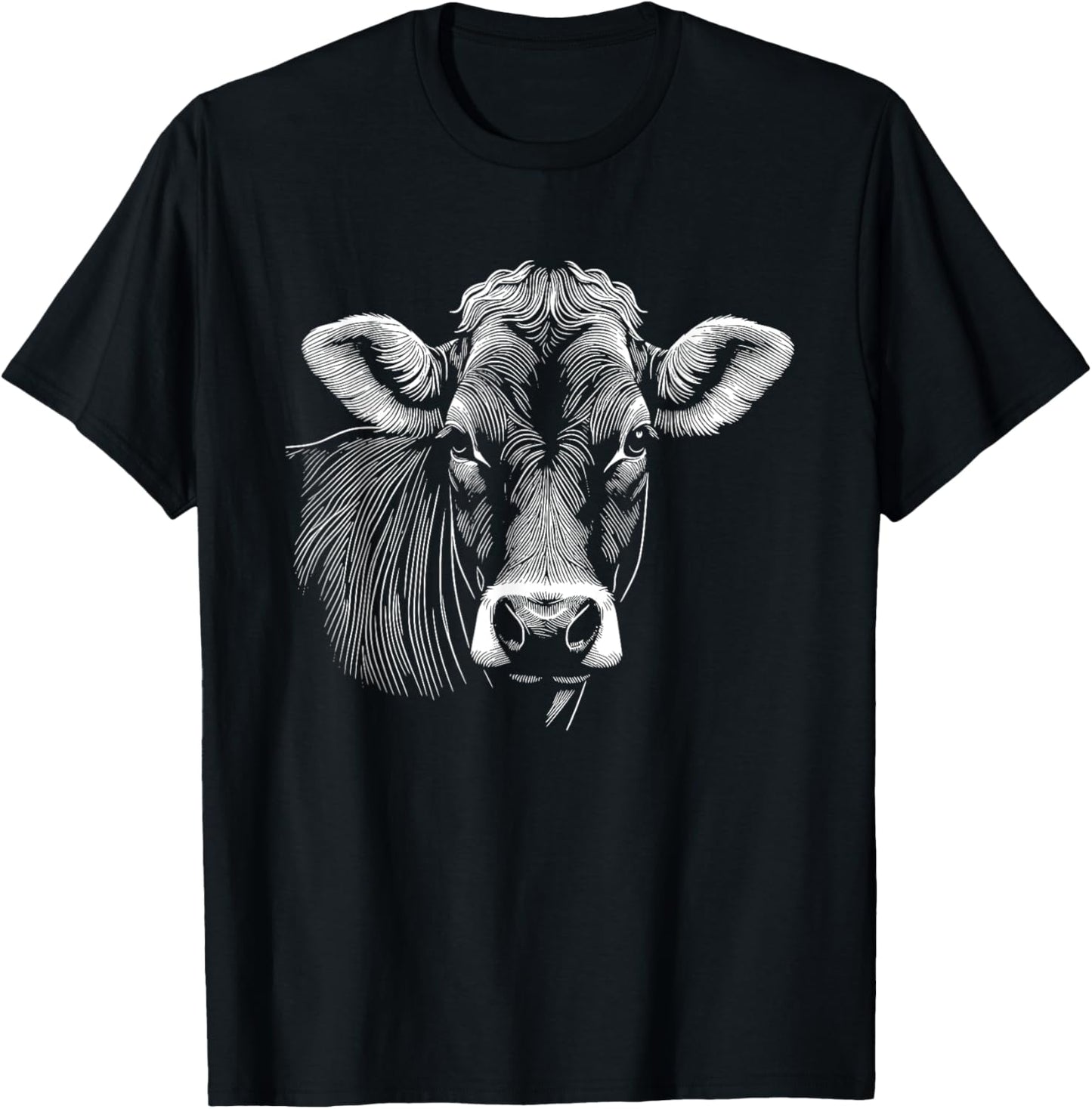 Fingerprint Cow Farmer Breeder - Brown Swiss Cattle T-Shirt - T-Shirt | Black