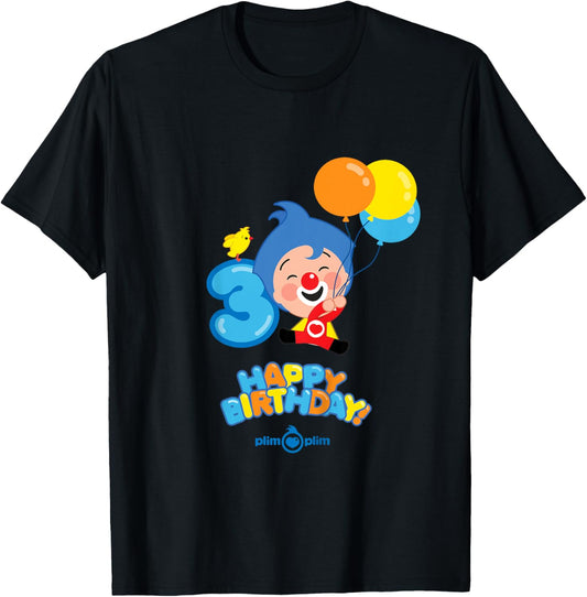 Kids Plim Plim The Kindness Hero - Happy Birthday T-Shirt - T-Shirt | Black