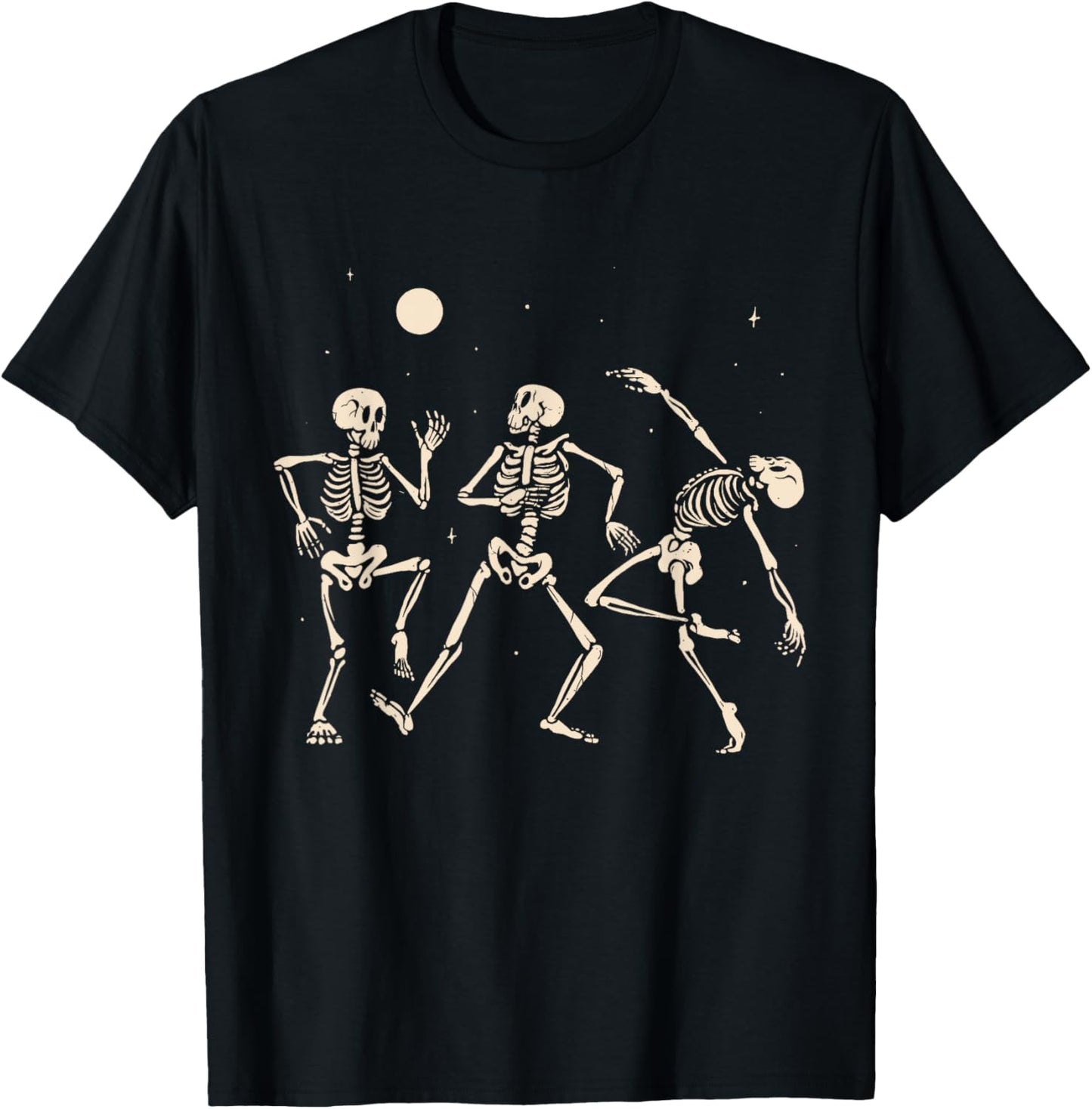 Spooky Dancing Skeletons Halloween Costume Music Adult Kids T-Shirt - T-Shirt | Black