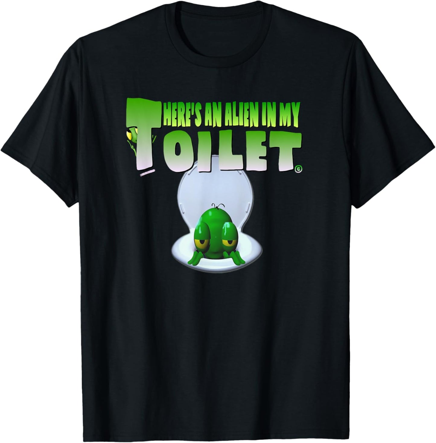 There's an Alien in my Toilet - Iconic Toilet Scene T-Shirt - T-Shirt | Black