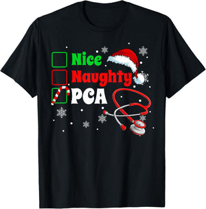 Scrub Top Men Women Xmas T-Shirt - T-Shirt | Black