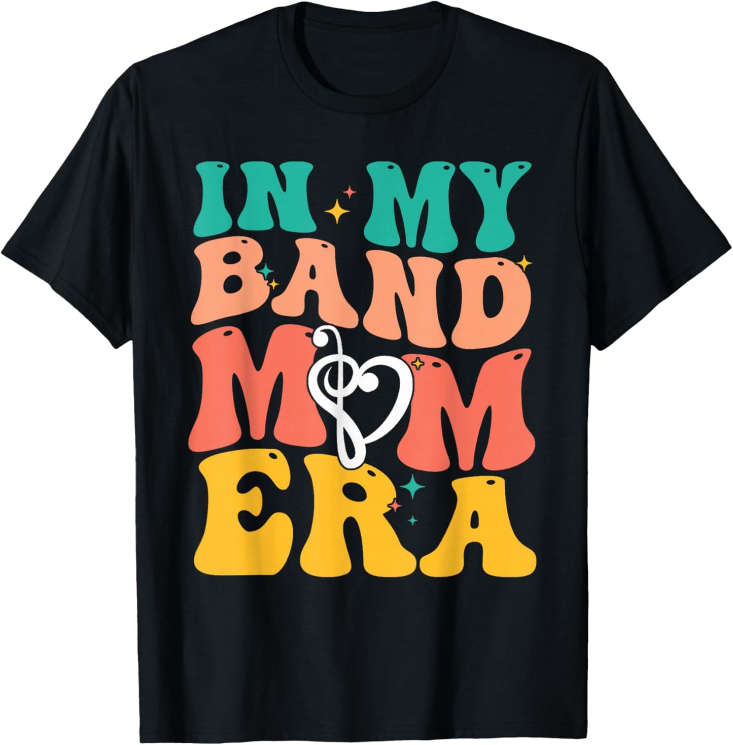 Retro In My Band Mom Era Marching Band Mom Mother Women T-Shirt - T-Shirt | Black