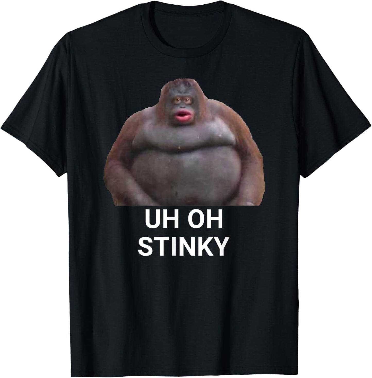 Uh Oh Stinky Poop Dank Memes Le Monke T-Shirt - T-Shirt | Black