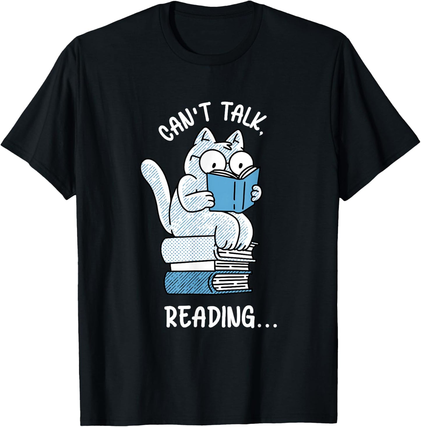 Can't Talk I'm Reading Right Now Word Books T-Shirt - T-Shirt | Black