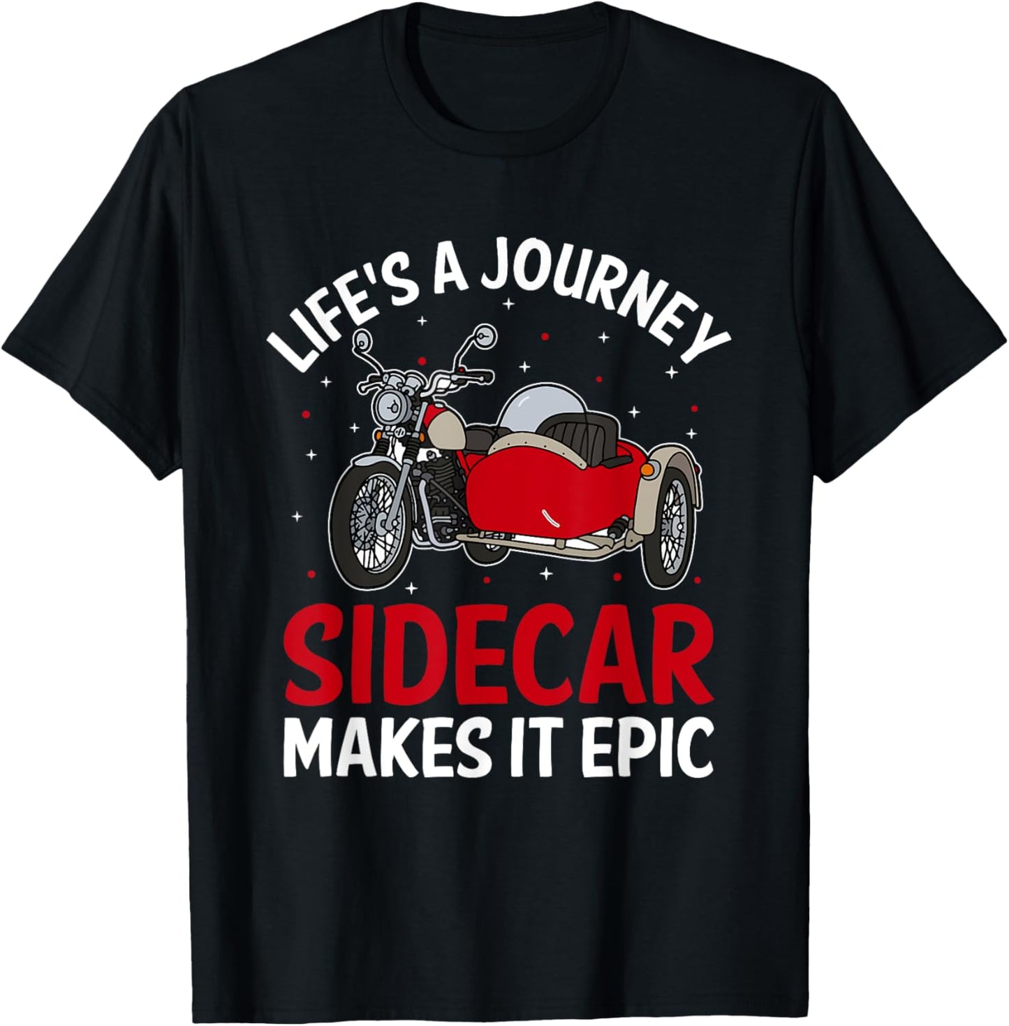 Sidecar Motorcycle Motorcyclist Bike Motorbike Sidecar Rider T-Shirt - T-Shirt | Black