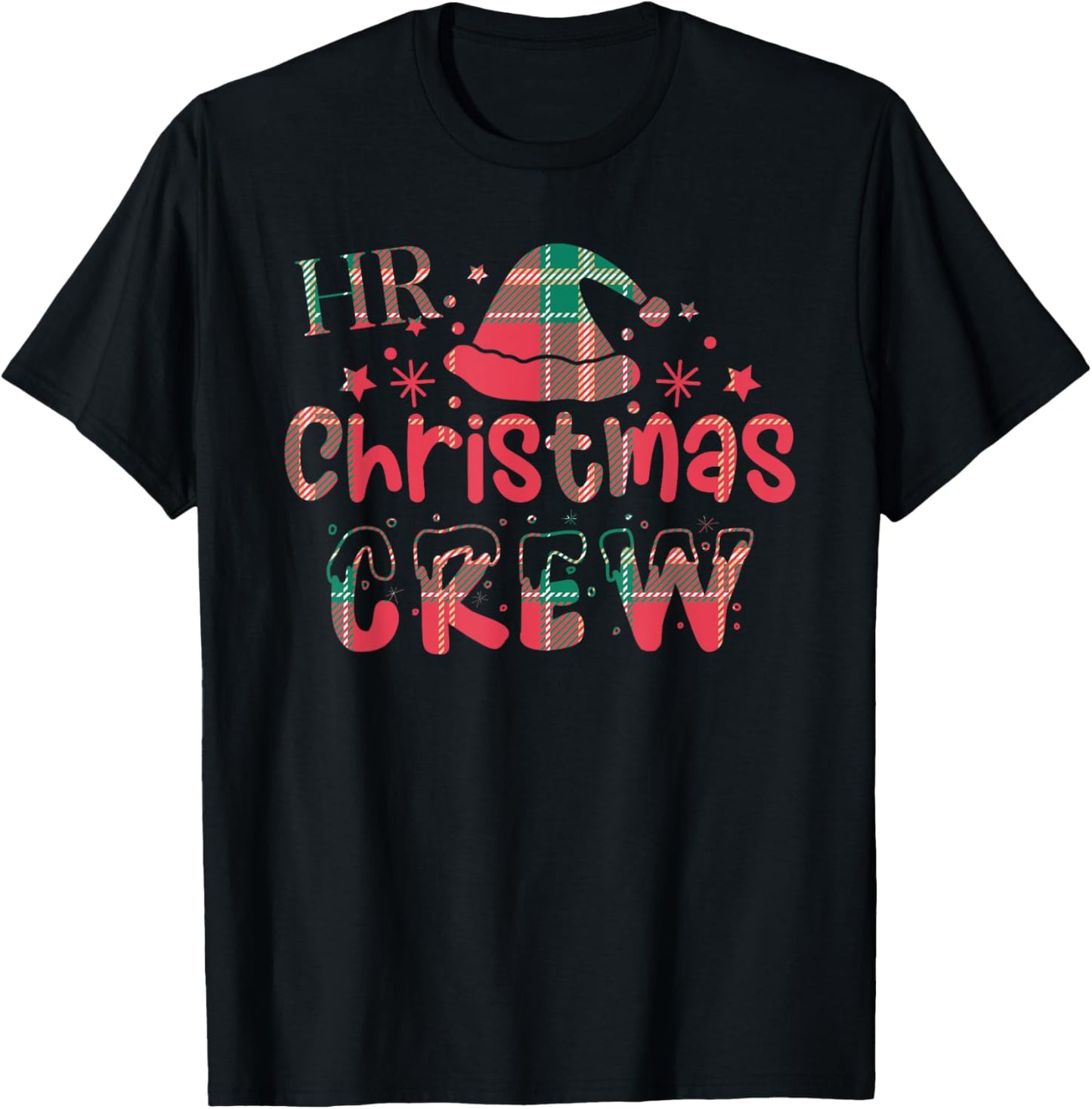HR Christmas Crew Human Resources Vintage Funny Ugly Sweater T-Shirt - T-Shirt | Black