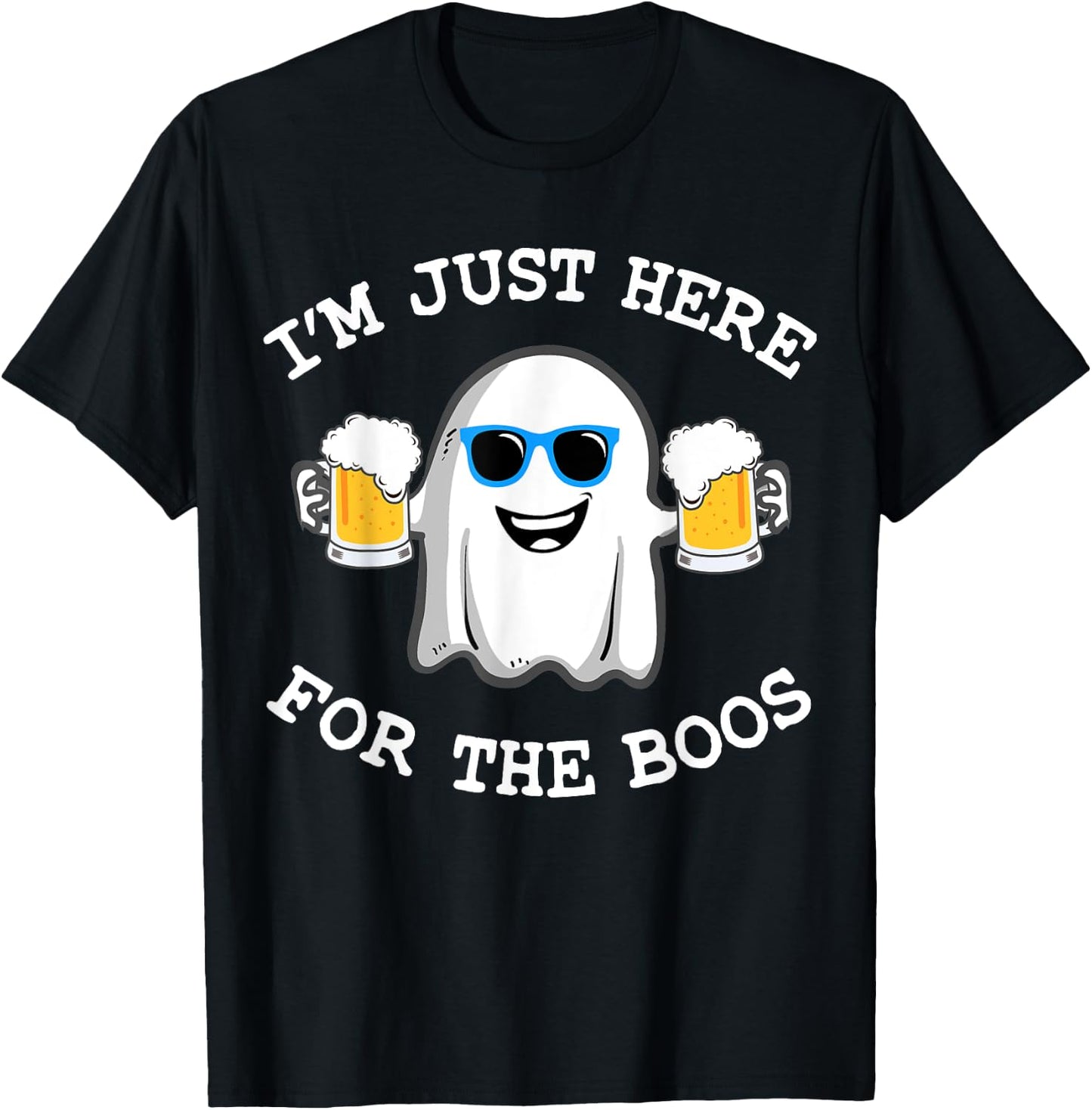 Funny Halloween I'm just here for the boos costume gift T-Shirt - T-Shirt | Black
