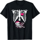 Halloween Skeleton Pregnancy Baby Girl X-Ray Funny Pregnant T-Shirt - T-Shirt | Black