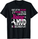 Makeup and Mud Girls Motocross Gift Ladies Dirt Bike Women T-Shirt - T-Shirt | Black