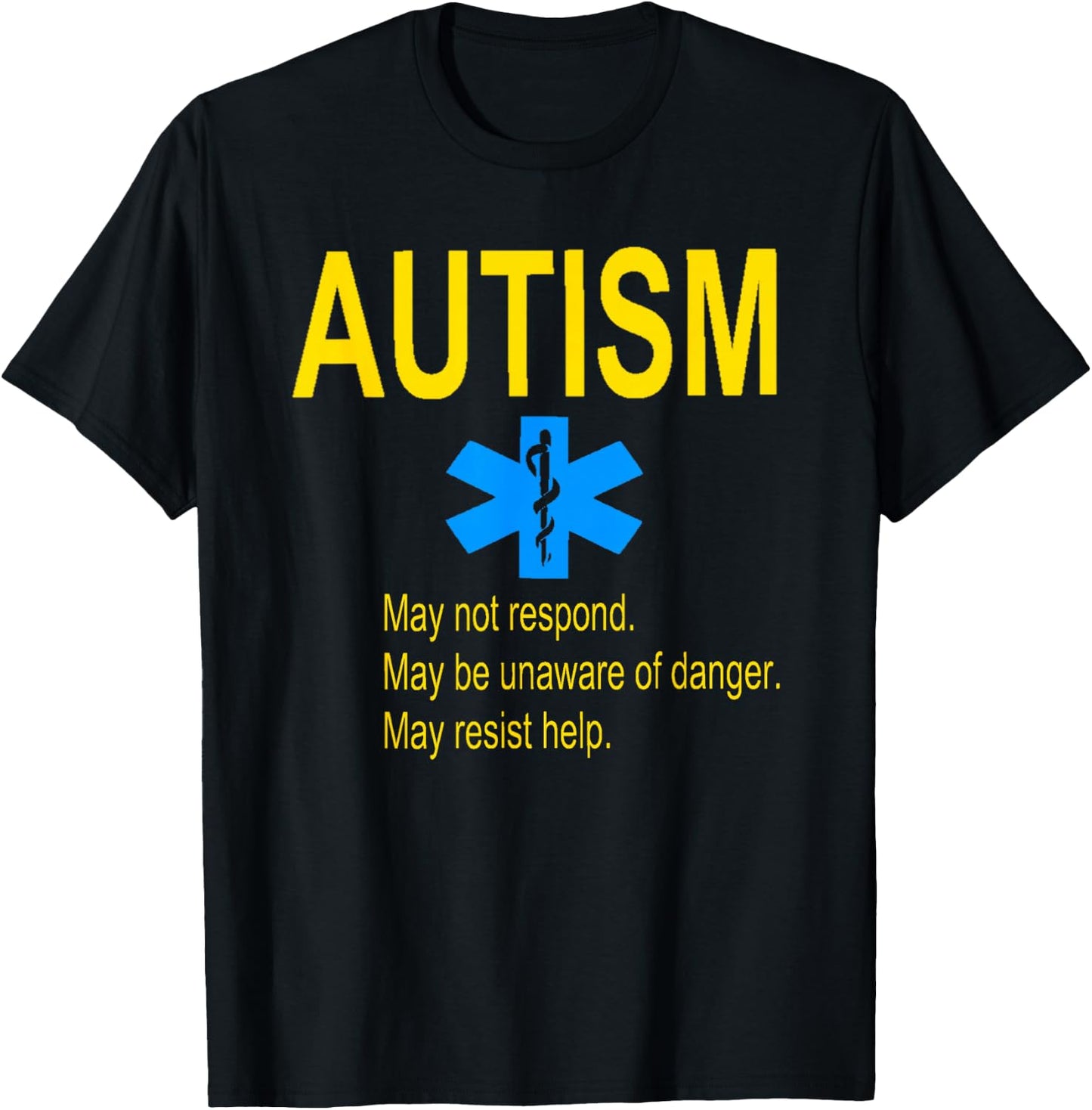 Autism For Kids Medical Alert T-Shirt - T-Shirt | Black