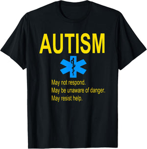 Autism For Kids Medical Alert T-Shirt - T-Shirt | Black
