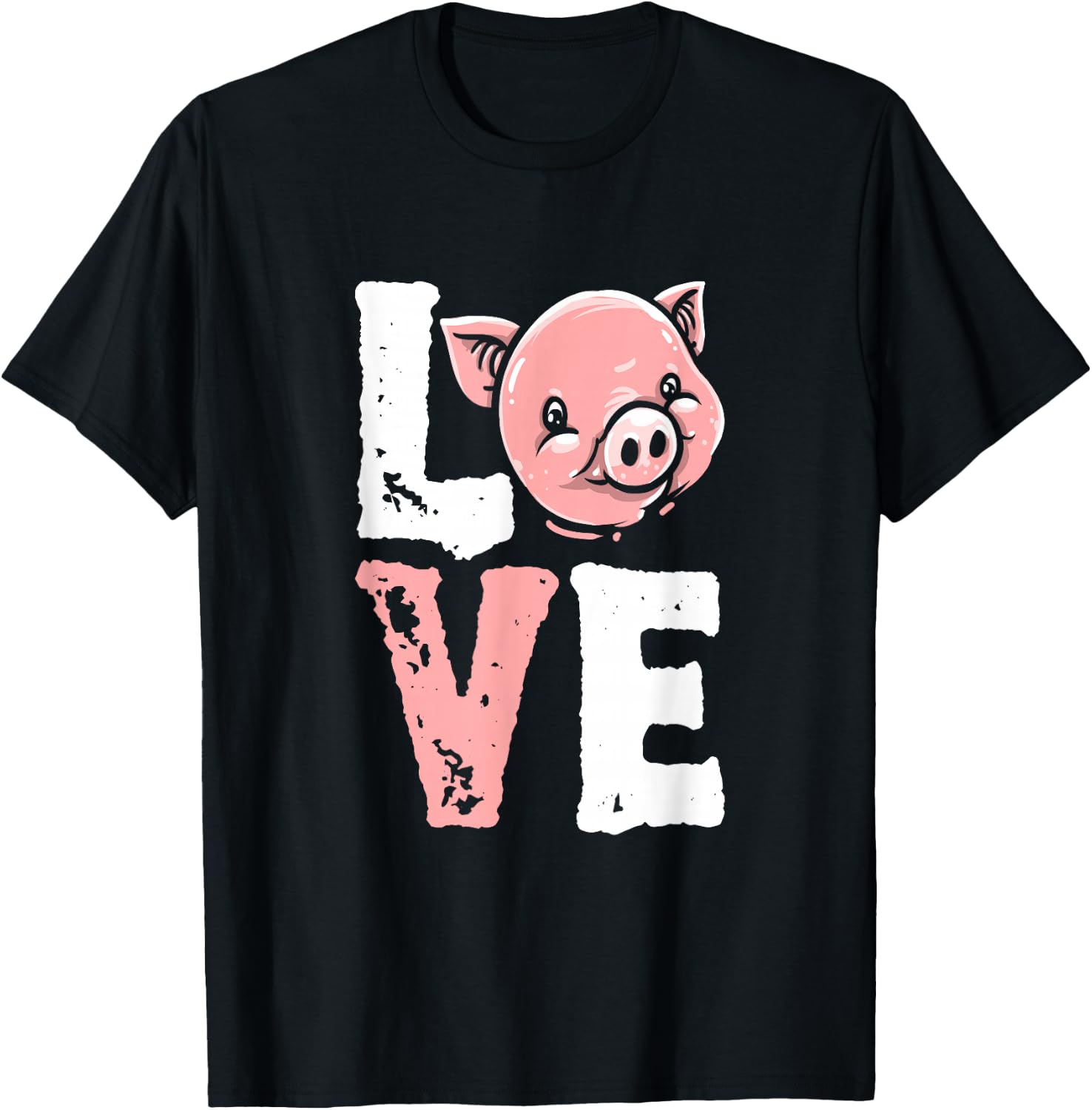 Pig Farm - Animal Piglet Farming Farmer Love Pig T-Shirt - T-Shirt | Black