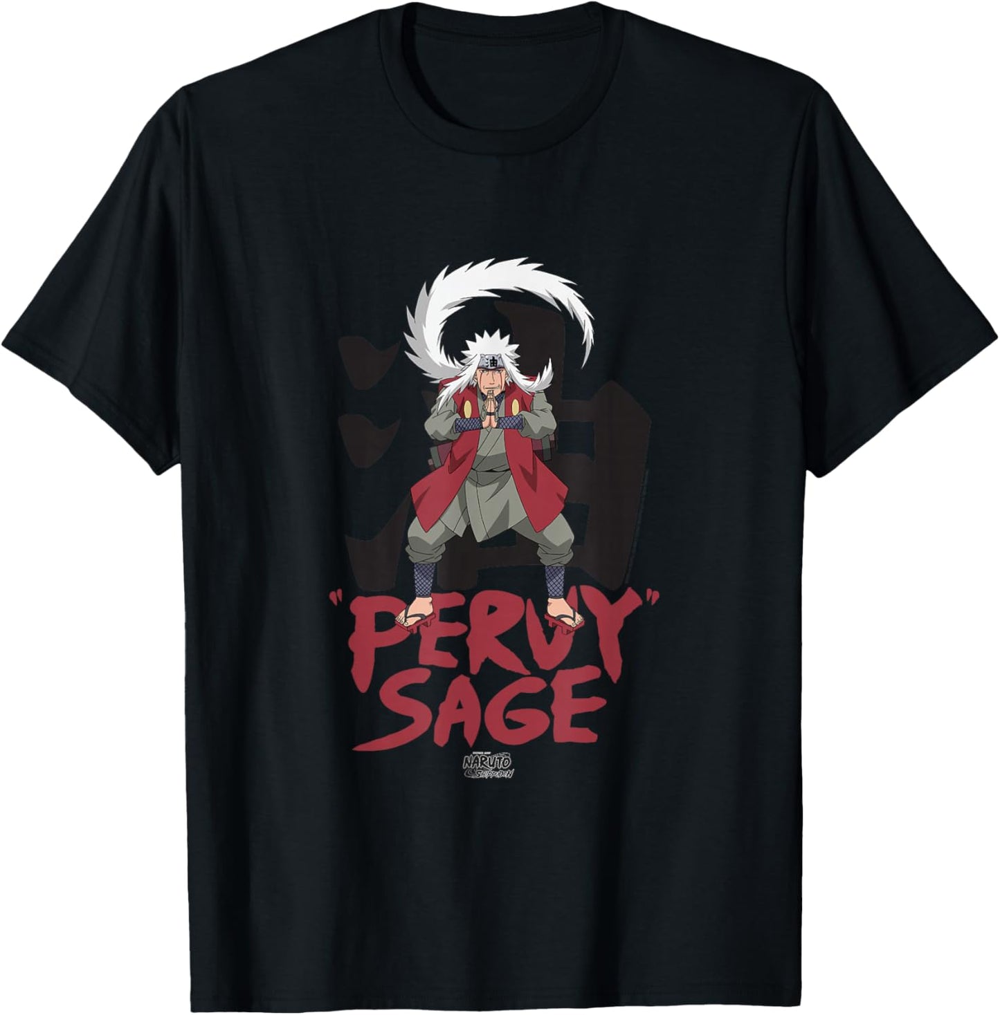 Naruto Shippuden Jiraiya Pervy Sage Small T-Shirt - T-Shirt | Black