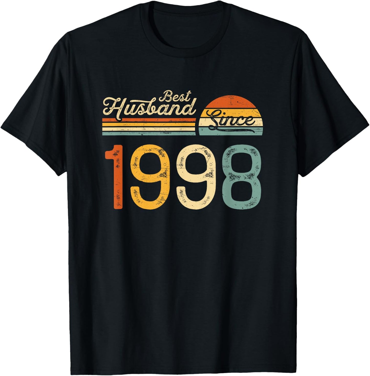 27th wedding anniversary 27 years - Best Husband Since 1998 T-Shirt - T-Shirt | Black