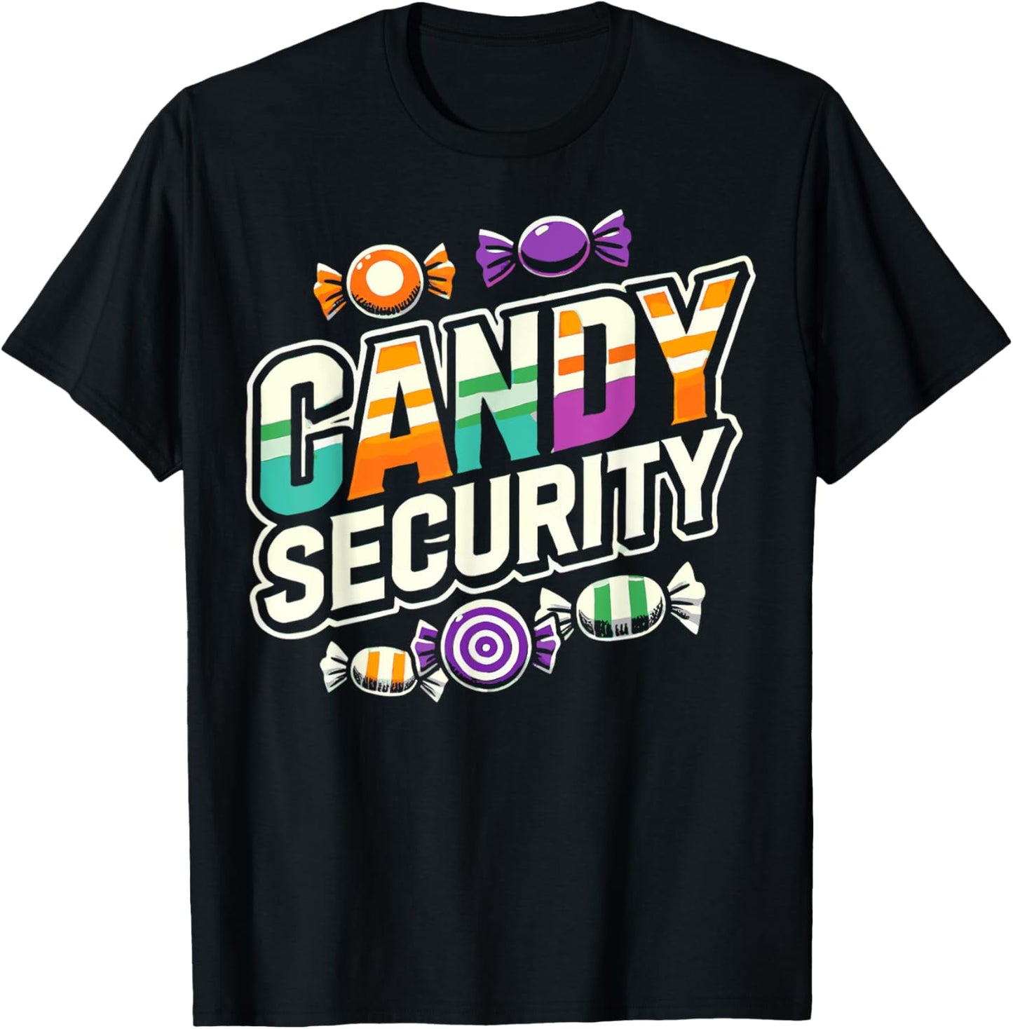 Candy Security Candyland Halloween Costume Kids Teens Adult T-Shirt - T-Shirt | Black