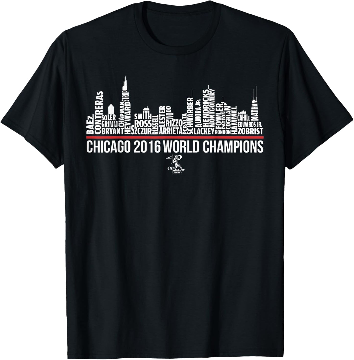 2019 Javier Baez Skyline - Apparel T-Shirt - T-Shirt | Black