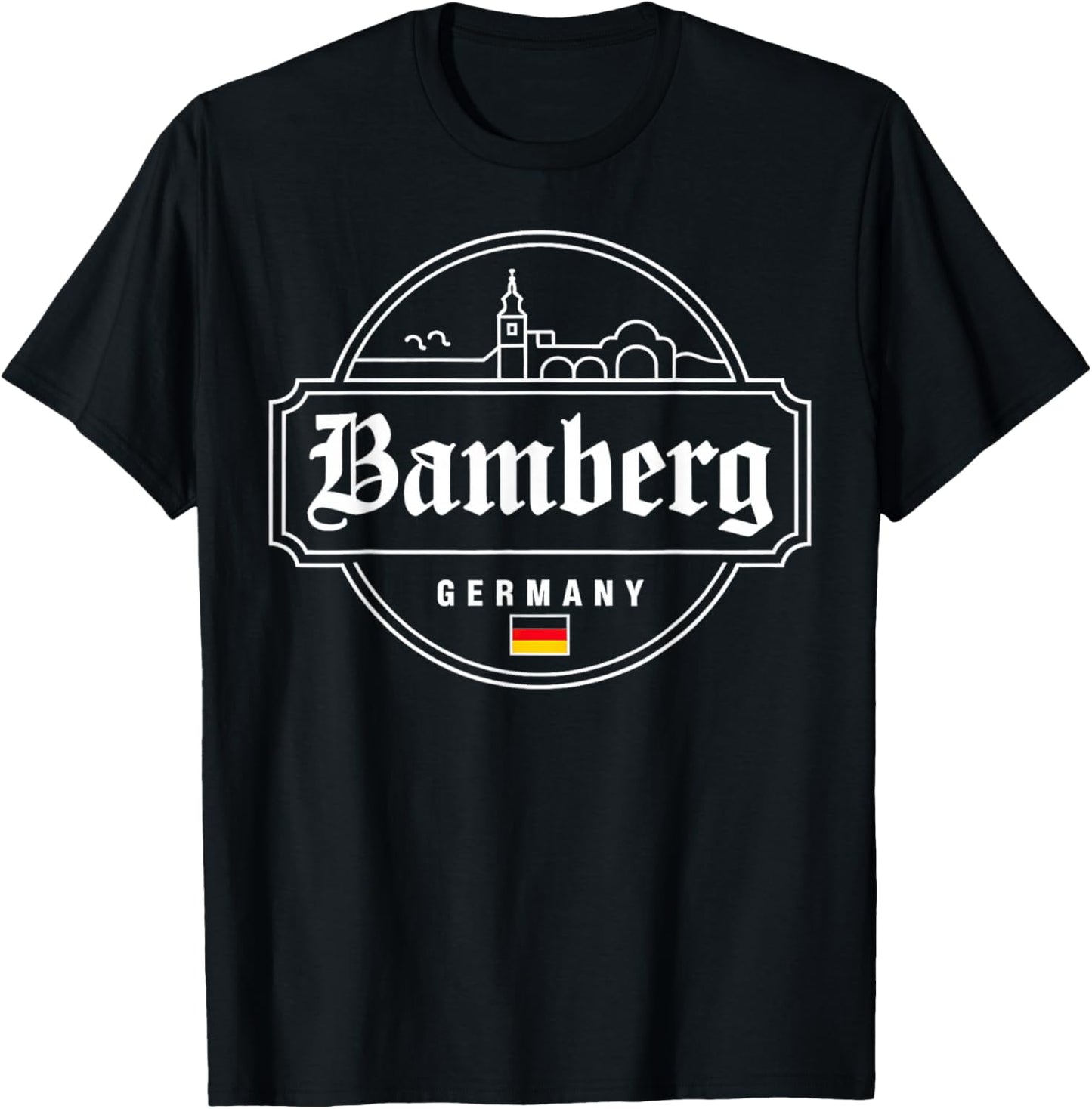 Bamberg Germany City Travel Iconic Design T-Shirt - T-Shirt | Black