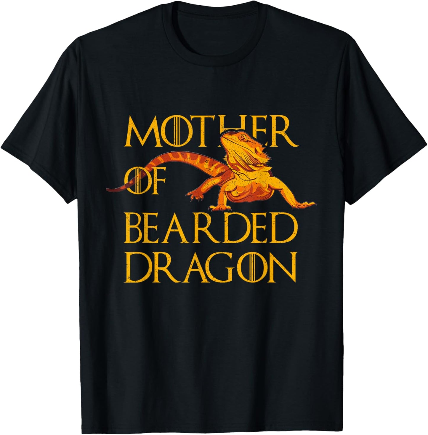 Woman Mother of Bearded Dragons Women Reptile Mom T-Shirt - T-Shirt | Black