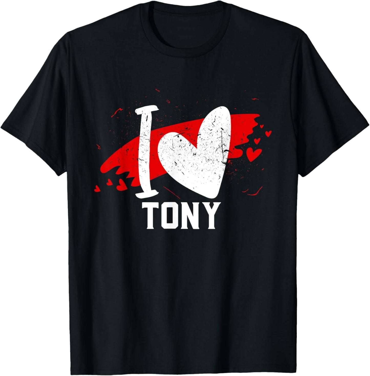 I Love TONY I Heart TONY T-Shirt - T-Shirt | Black