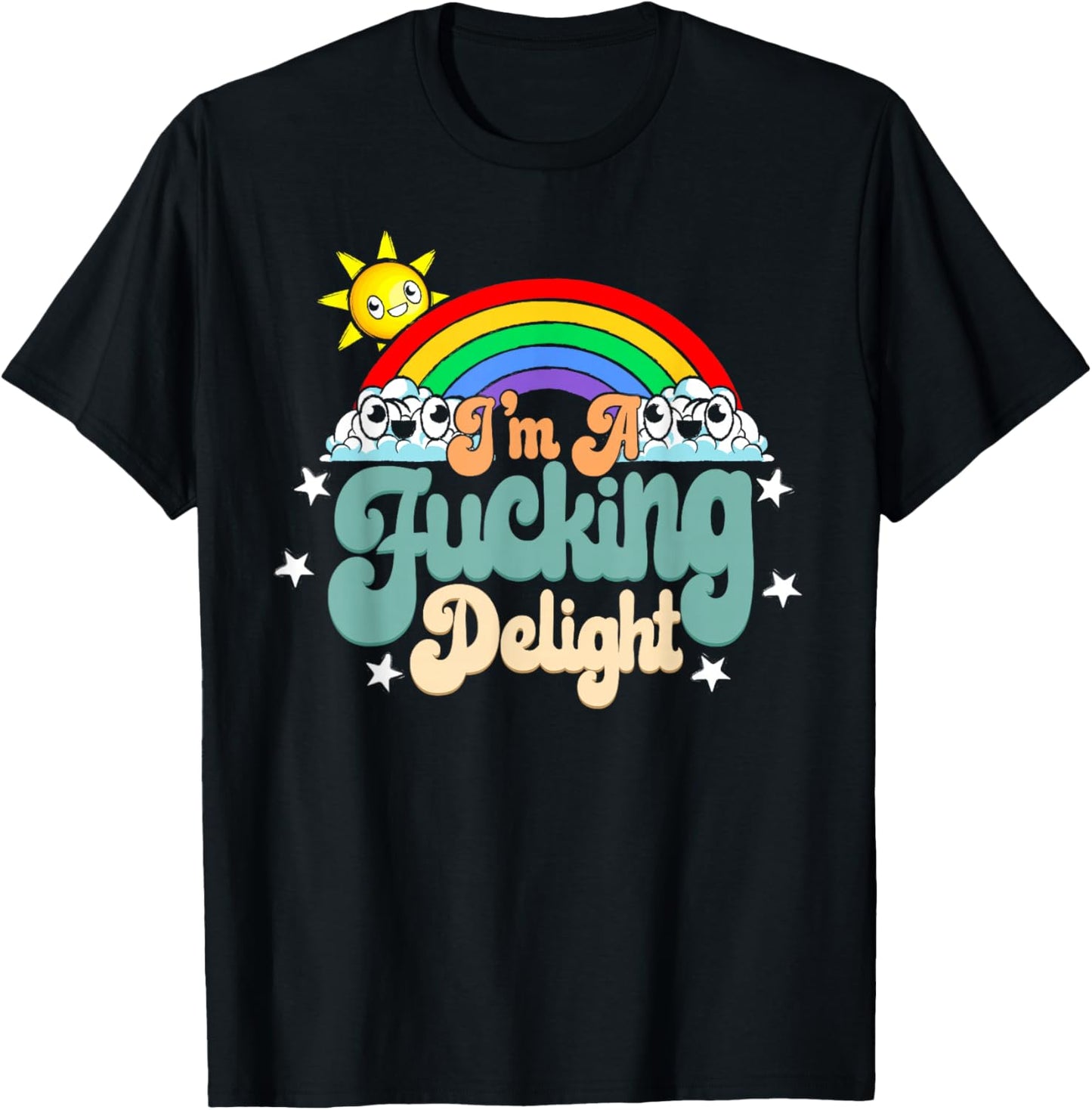 I'm a damn pleasure Sarcastic Rainbow T-Shirt - T-Shirt | Black