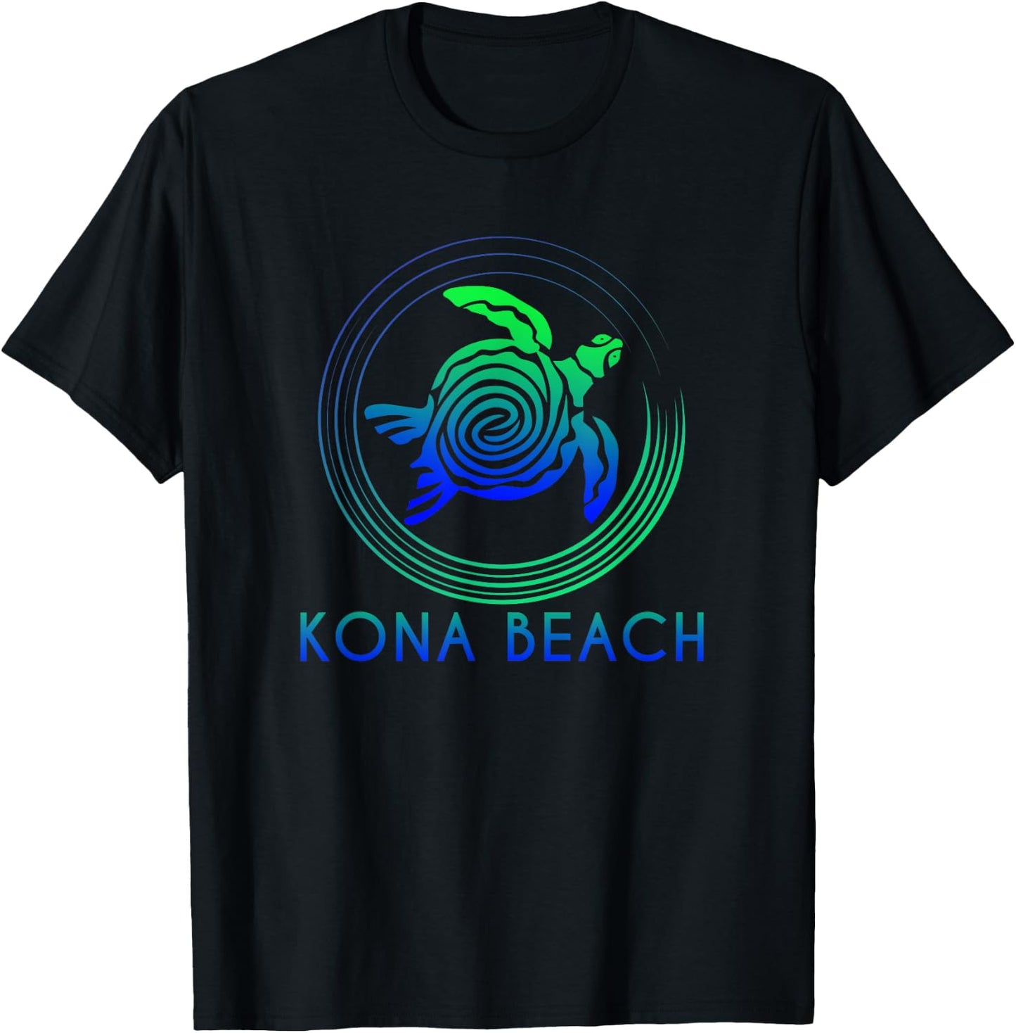 Kona Beach Hawaii Tribal Turtle Shirt T-Shirt - T-Shirt | Black