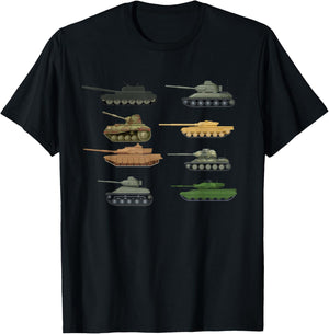 Tank Military Birthday for Boys Girls Toddlers T-Shirt - T-Shirt | Black