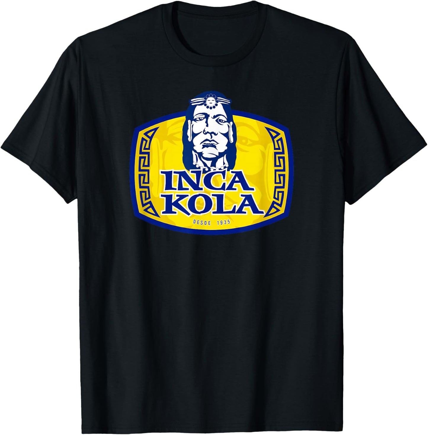 Inca Kola Logo Peru Soft Drink Golden Soda Retro T-Shirt - T-Shirt | Black