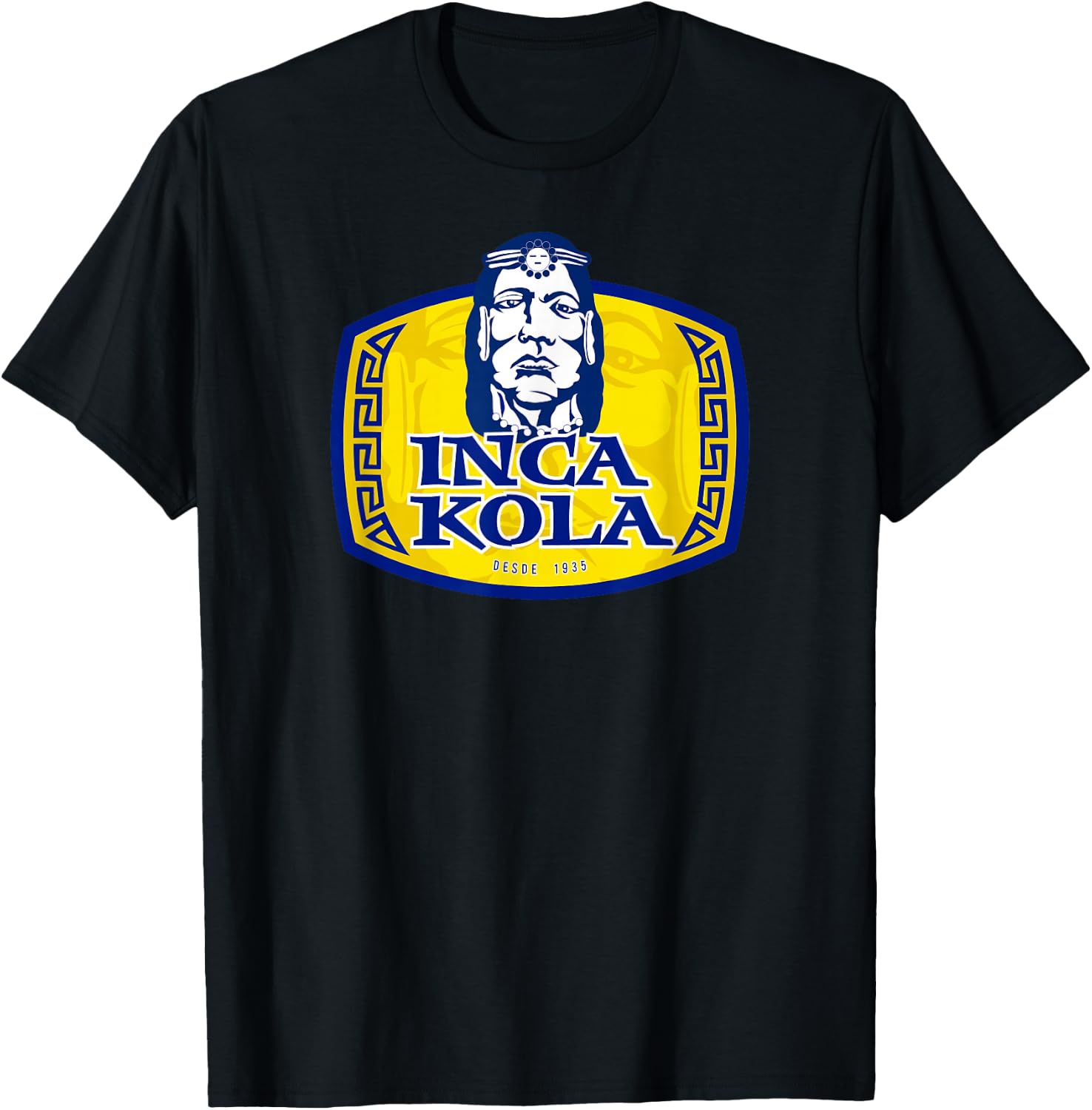 Inca Kola Logo Peru Soft Drink Golden Soda Retro T-Shirt - T-Shirt | Black