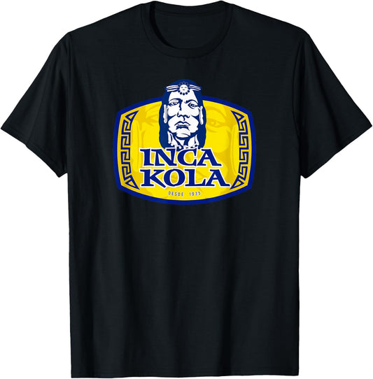 Inca Kola Logo Peru Soft Drink Golden Soda Retro T-Shirt - T-Shirt | Black