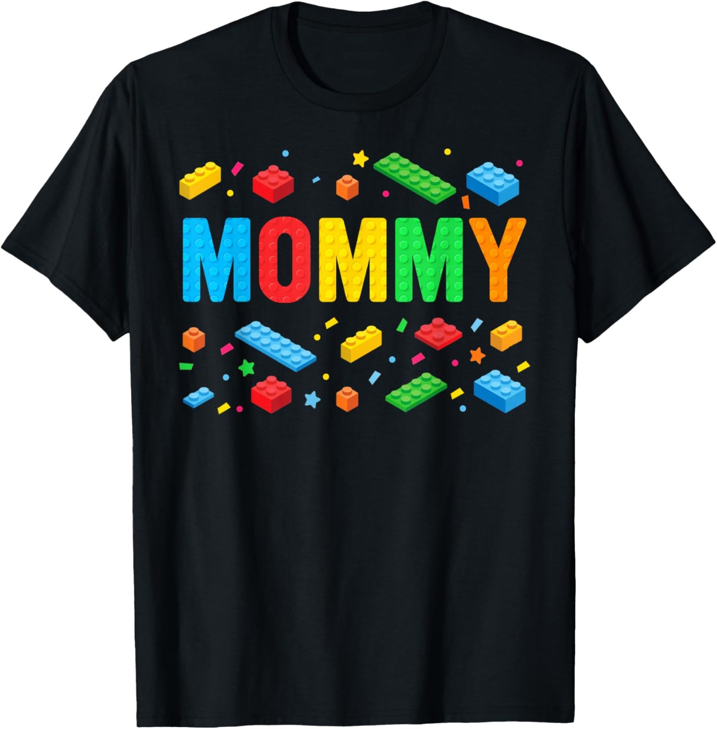 Mommy Master Builder Building Bricks Blocks Family Matching T-Shirt - T-Shirt | Black