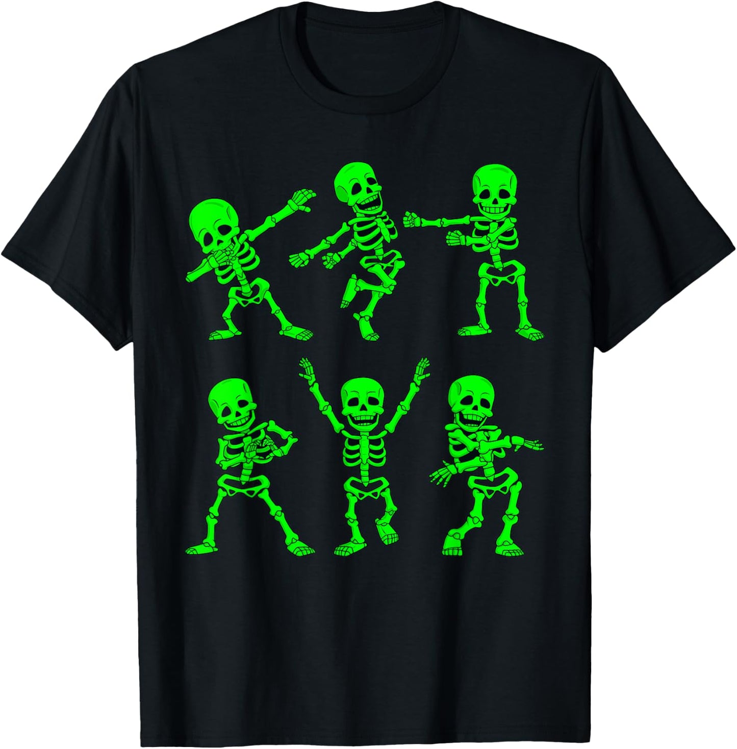 Dancing Skeletons Dance Challenge Girl Boys Kids Halloween Small T-Shirt - T-Shirt | Black