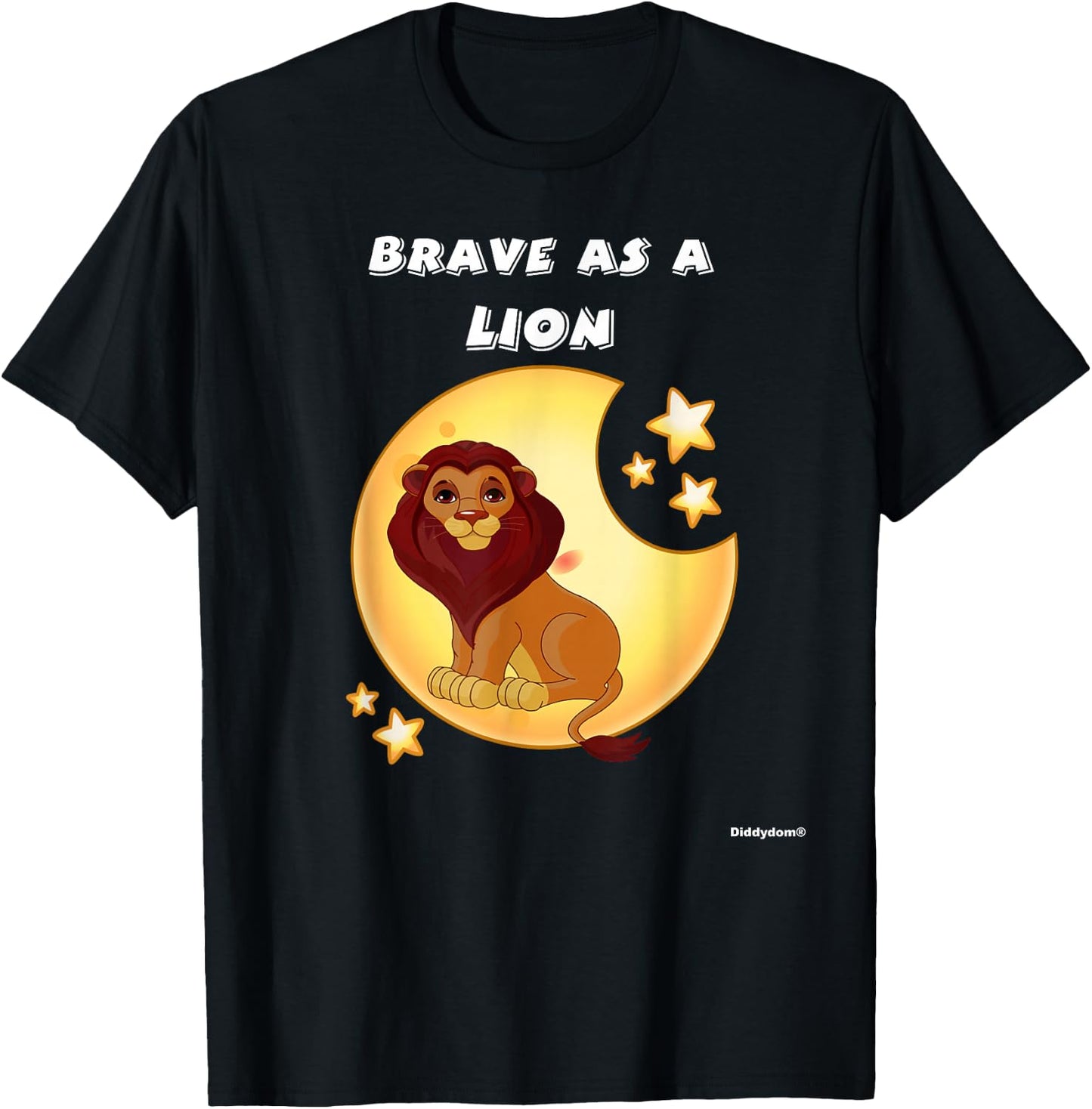 Bravery Brave Child Present Brave As A Lion T-Shirt - T-Shirt | Black