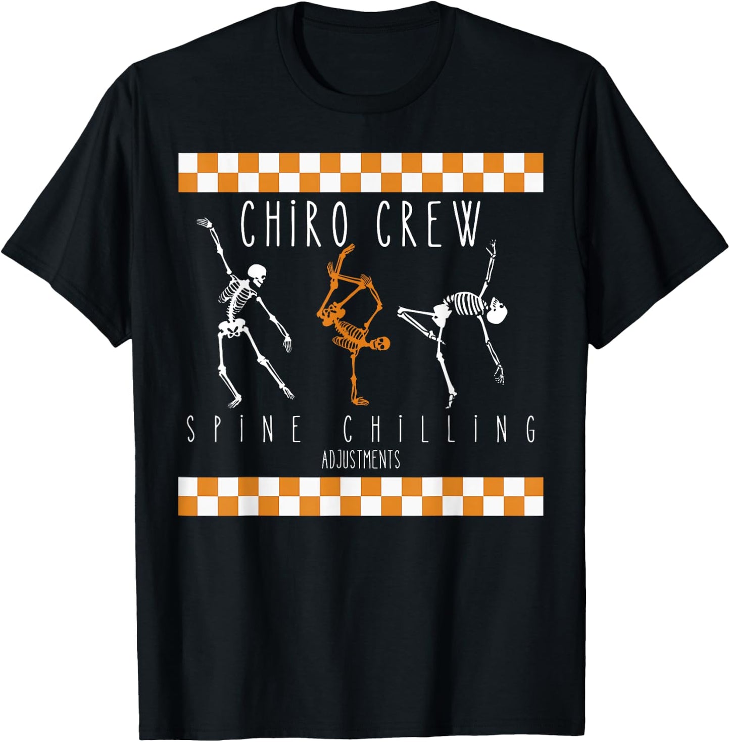 Skeleton Dancing Chiro Crew Chiropractor Halloween Costume T-Shirt - T-Shirt | Black