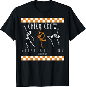Skeleton Dancing Chiro Crew Chiropractor Halloween Costume T-Shirt - T-Shirt | Black