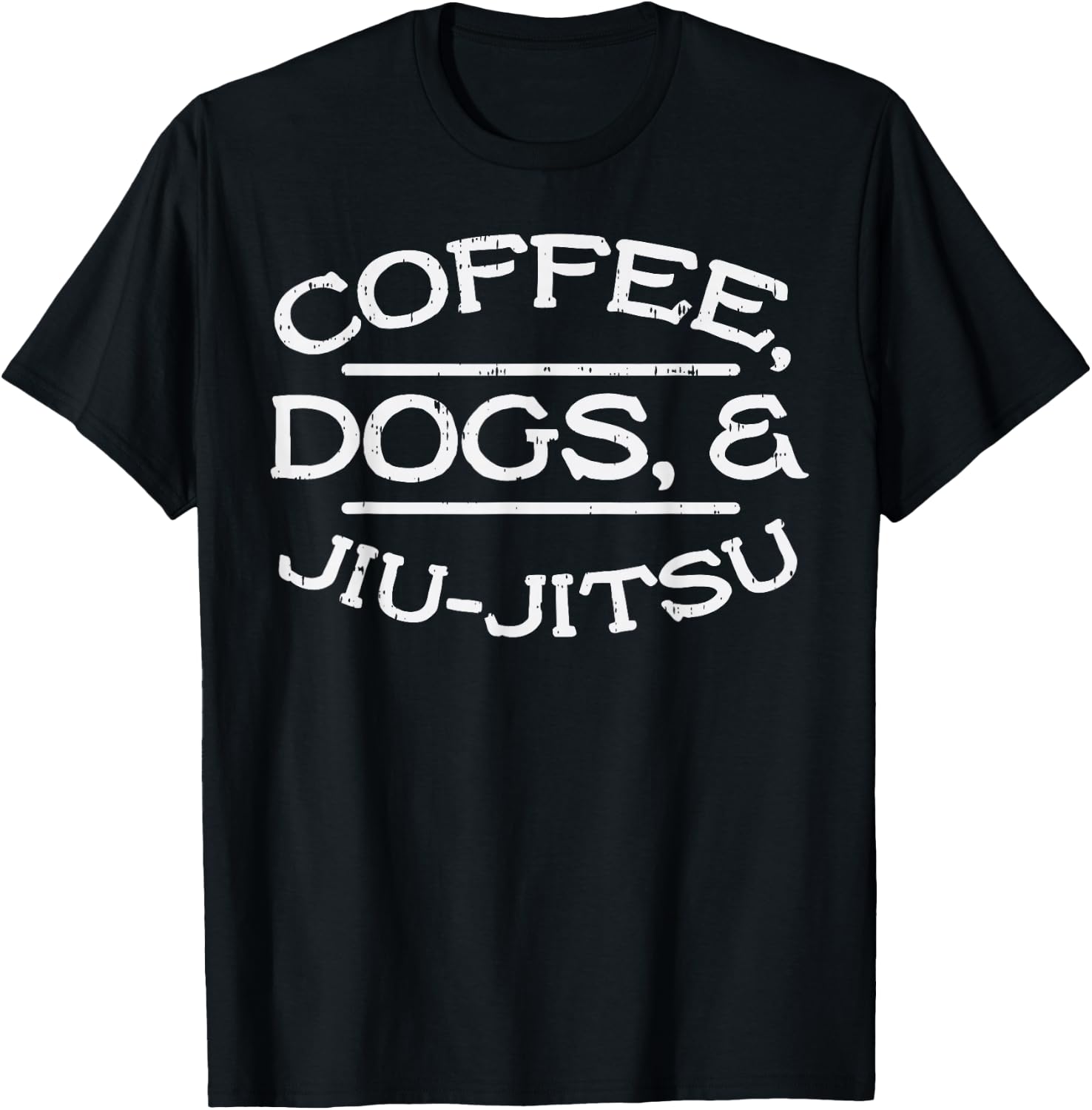 Coffee Dogs Jiu Jitsu BJJ Sports Brazilian Martial Arts Gift T-Shirt - T-Shirt | Black