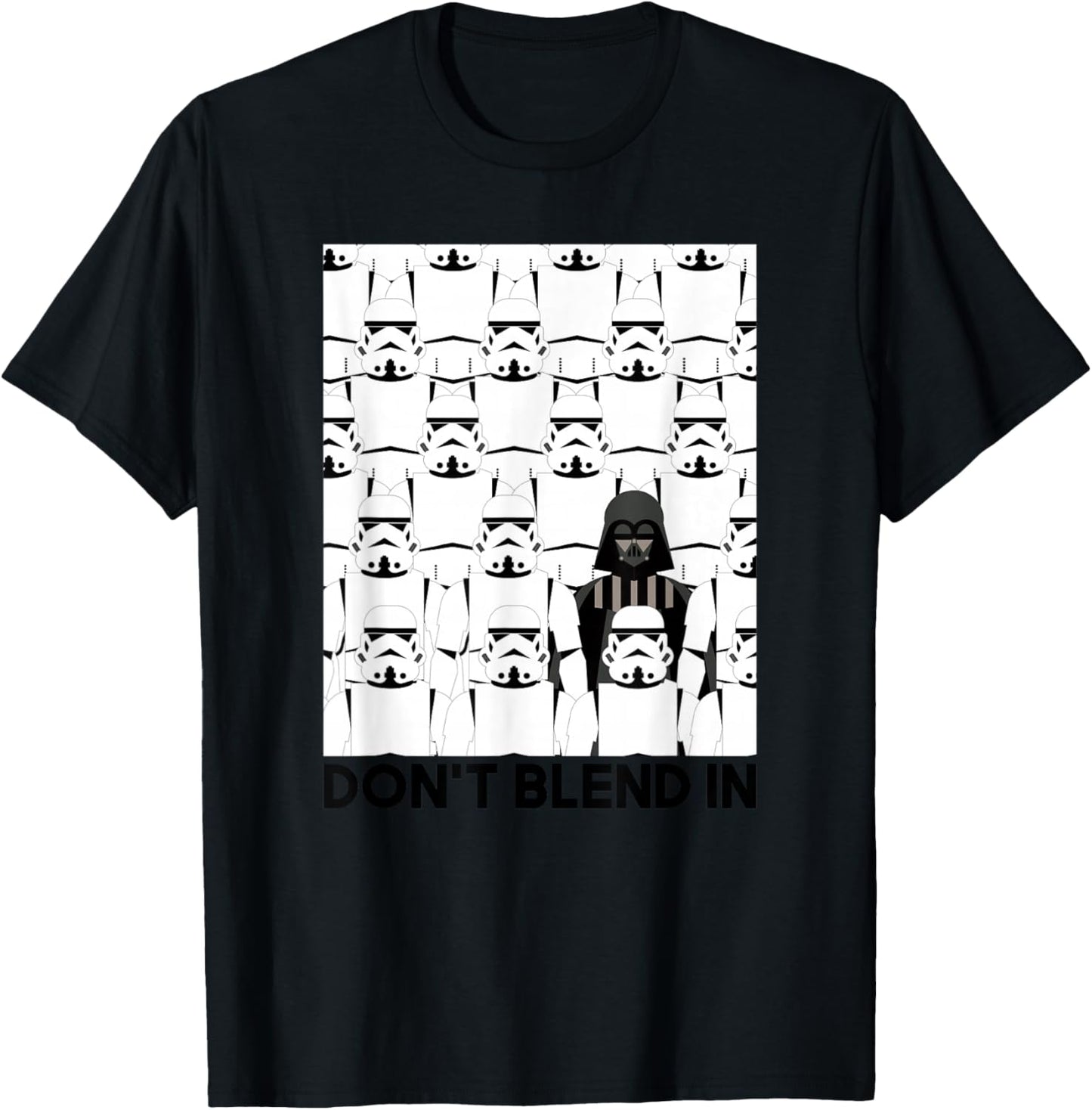 Star Wars Classic Don't Blend In Darth Vader & Stormtroopers T-Shirt - T-Shirt | Black