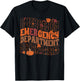Retro Groovy Emergency Department Pumpkin Fall Thanksgiving T-Shirt - T-Shirt | Black