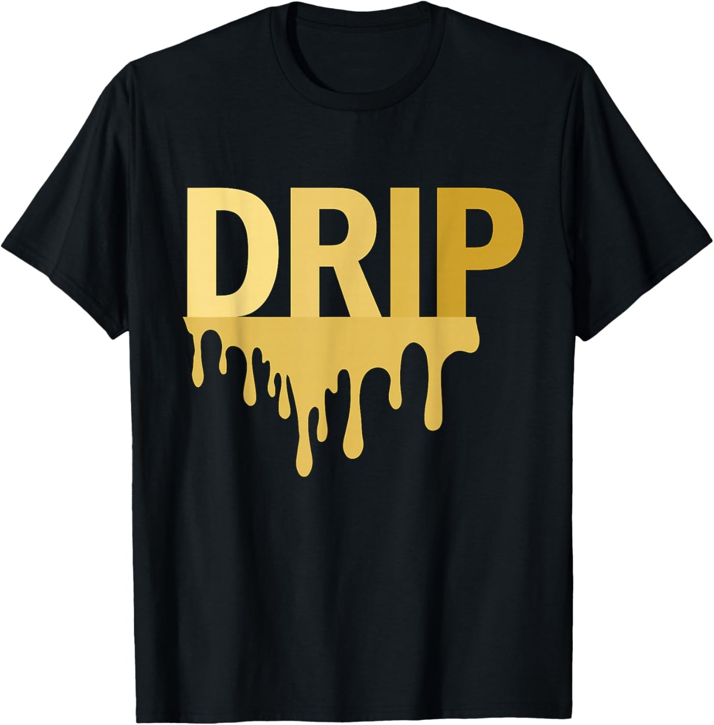 Drip Golden T-Shirt - T-Shirt | Black