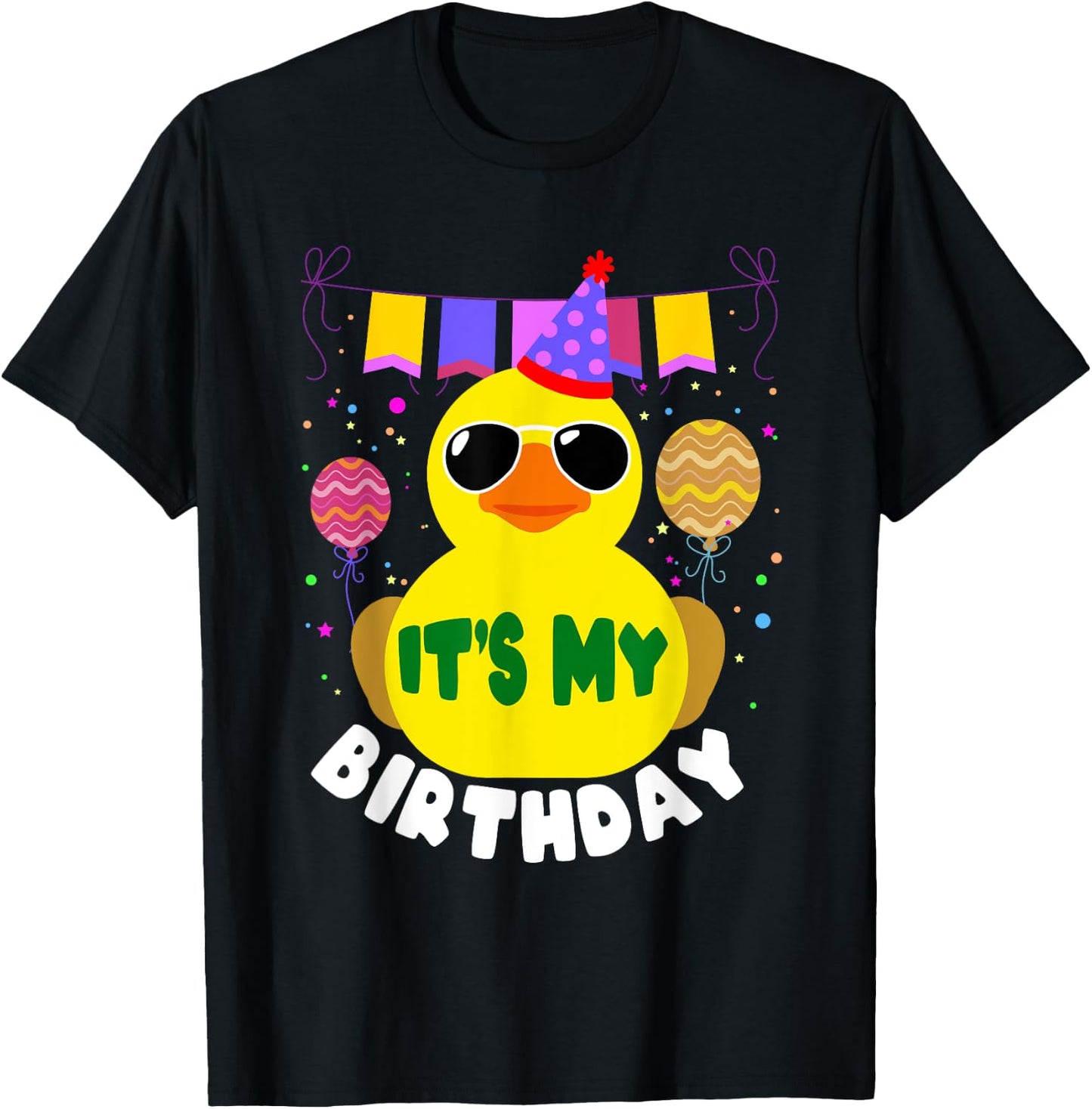 Its My Birthday for Duckie Rubber Duck Quack Lover T-Shirt - T-Shirt | Black