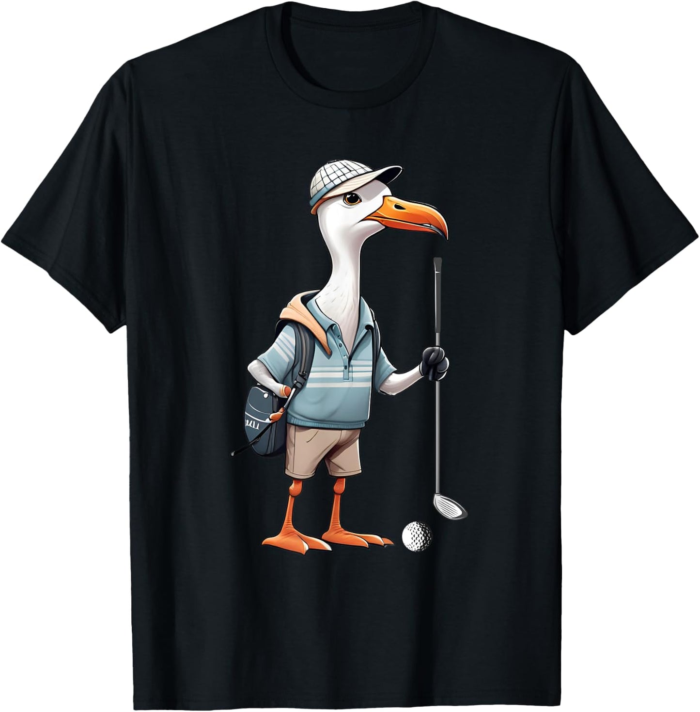Funny Golfer Albatross Bird Golf Player Game Gift Men Women T-Shirt - T-Shirt | Black